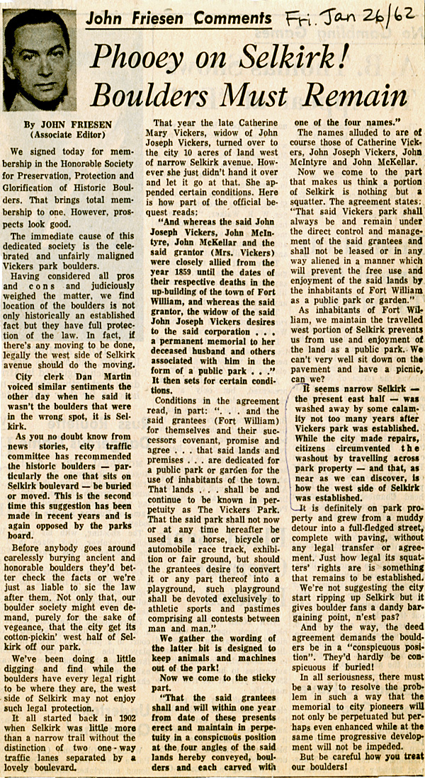 A newspaper article cut from the original paper 