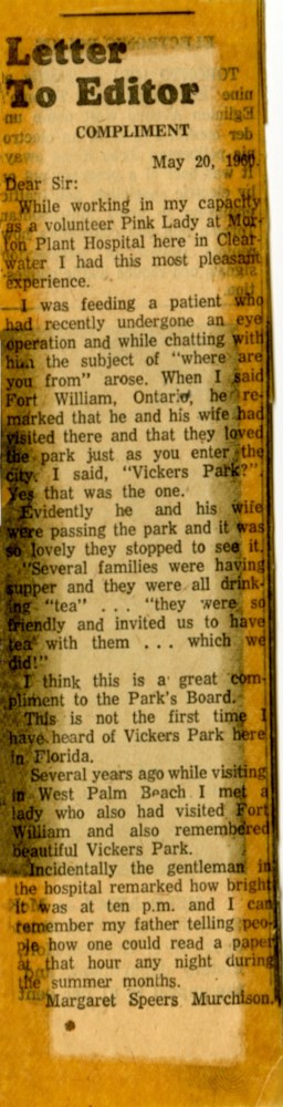 A newspaper clipping that has yellowed with age 