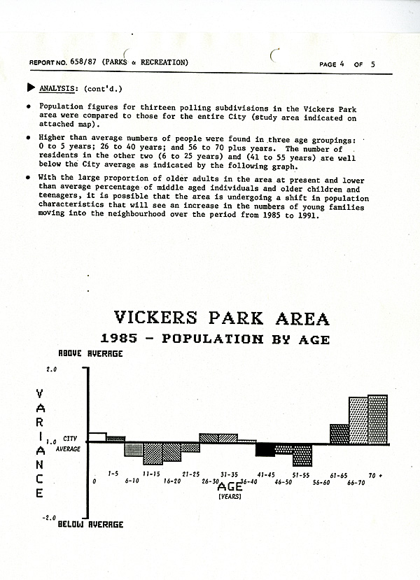 A typed document in black ink on white paper with bar graphs