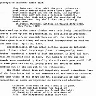 A cut out section from a piece on the history of the Parks Department 