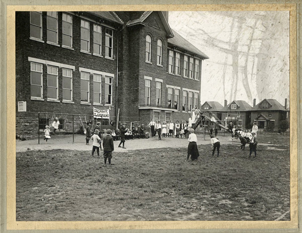 children playing some sort of a ball game