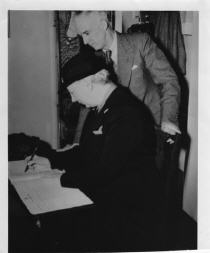 Elizabeth Smellie at desk