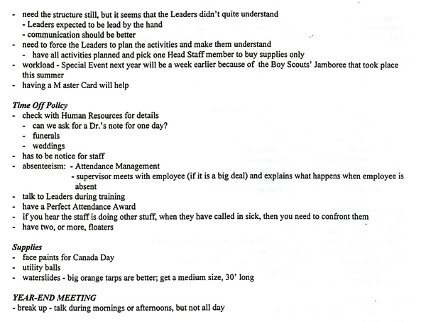A typed document detailing the 1997 annual report