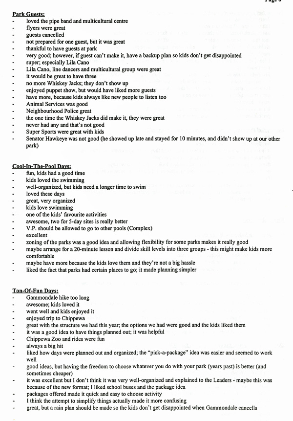 A typed document detailing the 1997 annual report