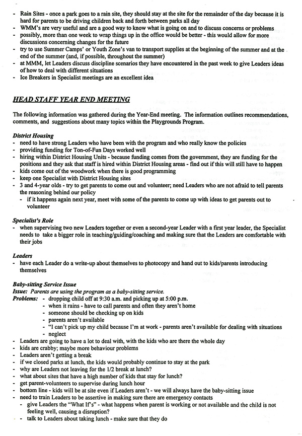A typed document detailing the 1997 annual report