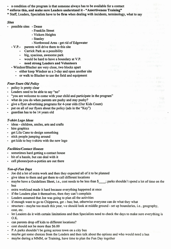 A typed document detailing the 1997 annual report