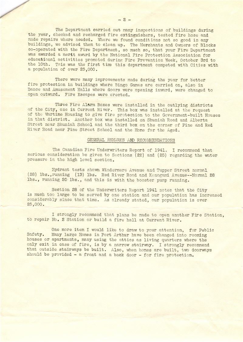 A typed report detailing equipment used and services rendered