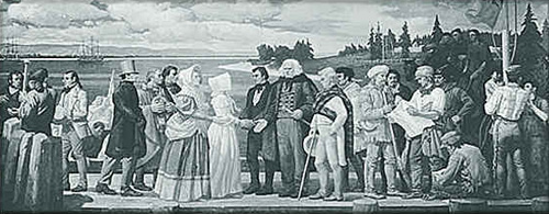 John McLoughlin meeting Narcissa Whitman