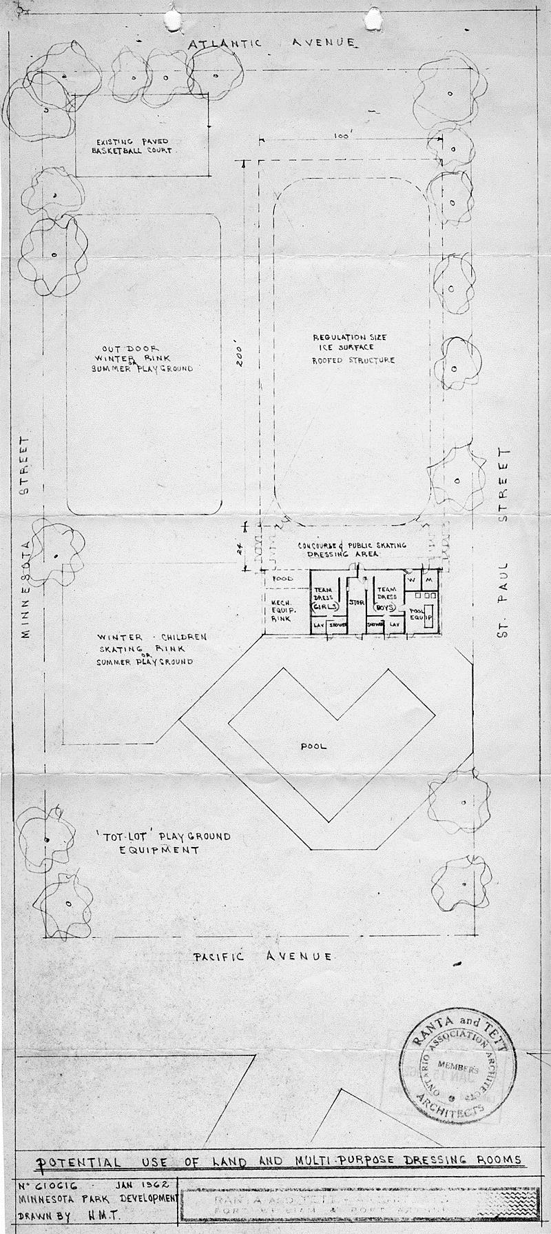 map showing proposed facilities at Minnesota Park 