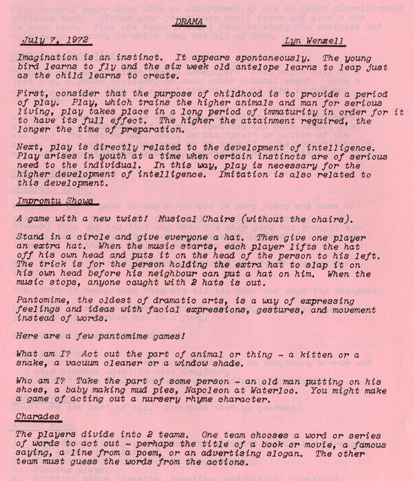 A purple paper with typed wording 