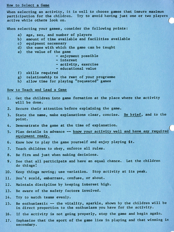 A blue paper with typed lettering