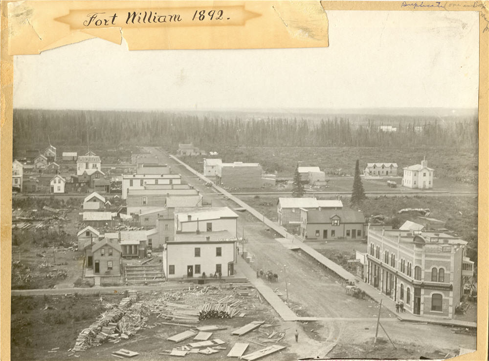portion of Fort William, Avenue Hotel, numerous unidentified dwellings & buildings