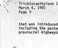 A typed document indicating a leak of a dangerous chemical has occures