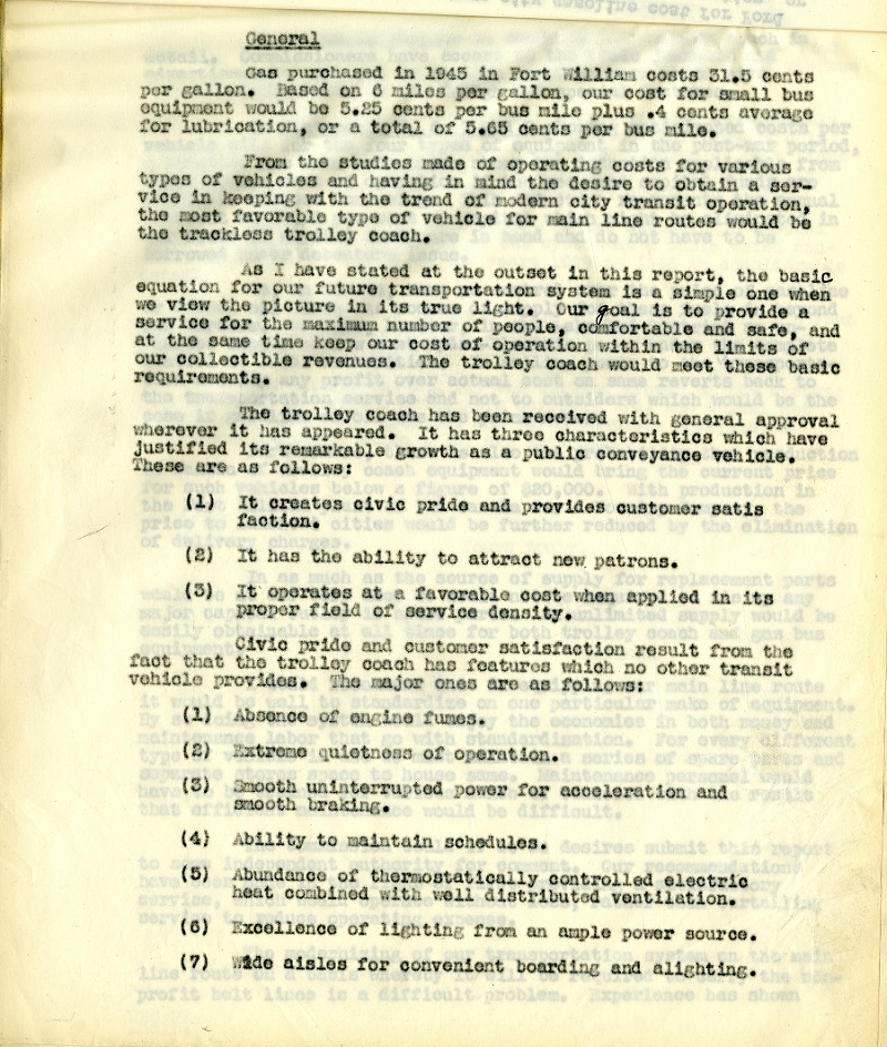 the first page of three that details the study done on gas trolleys