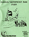 The front page of a green pamphlet with drawings on the front