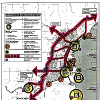a map of the Thunder Bay Waterfront and surounding area