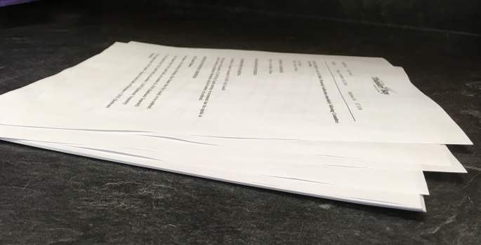 City Council Agenda stack of papers