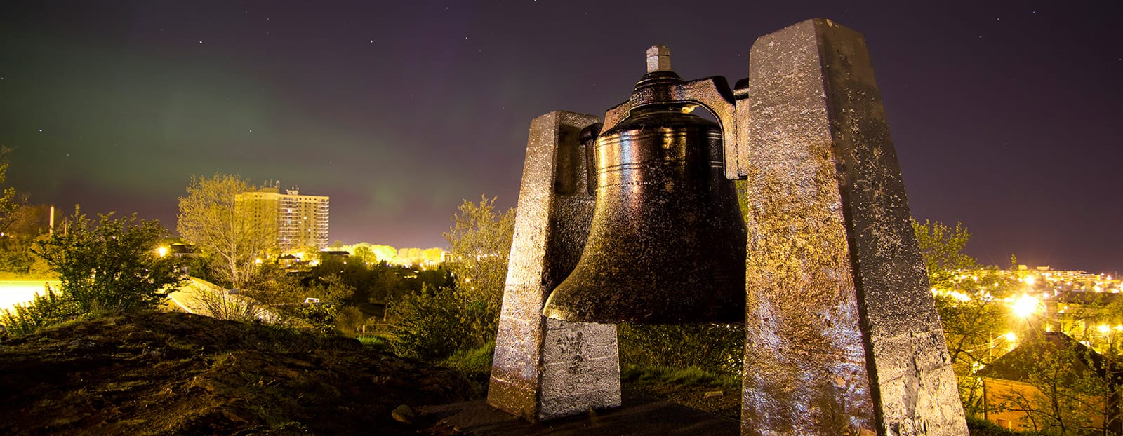 large bell on top of hill
