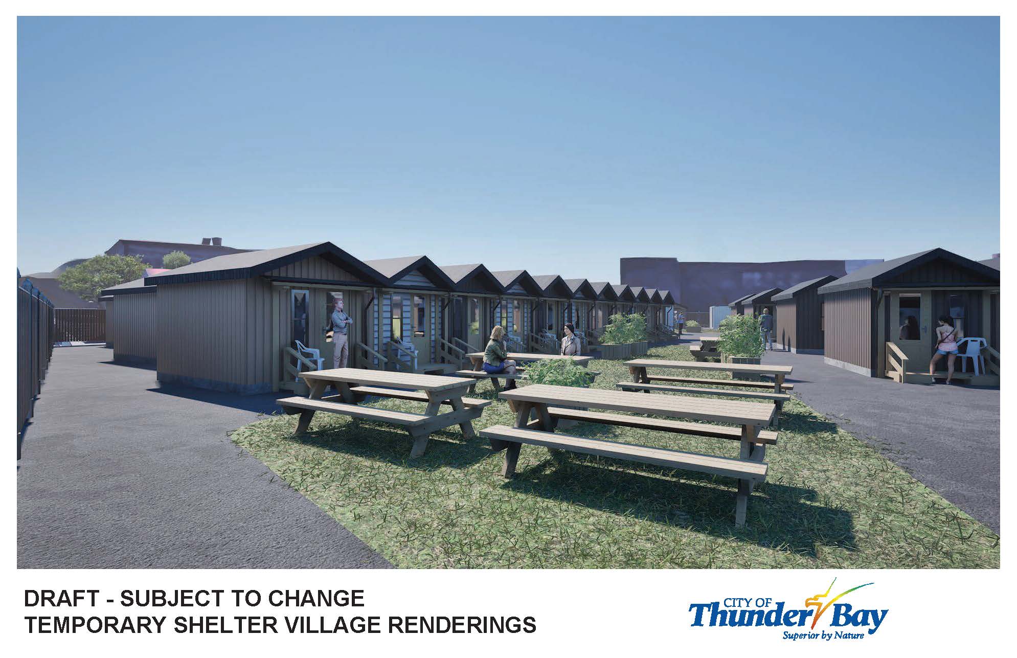 Artist Rendering of Temporary Shelter Village