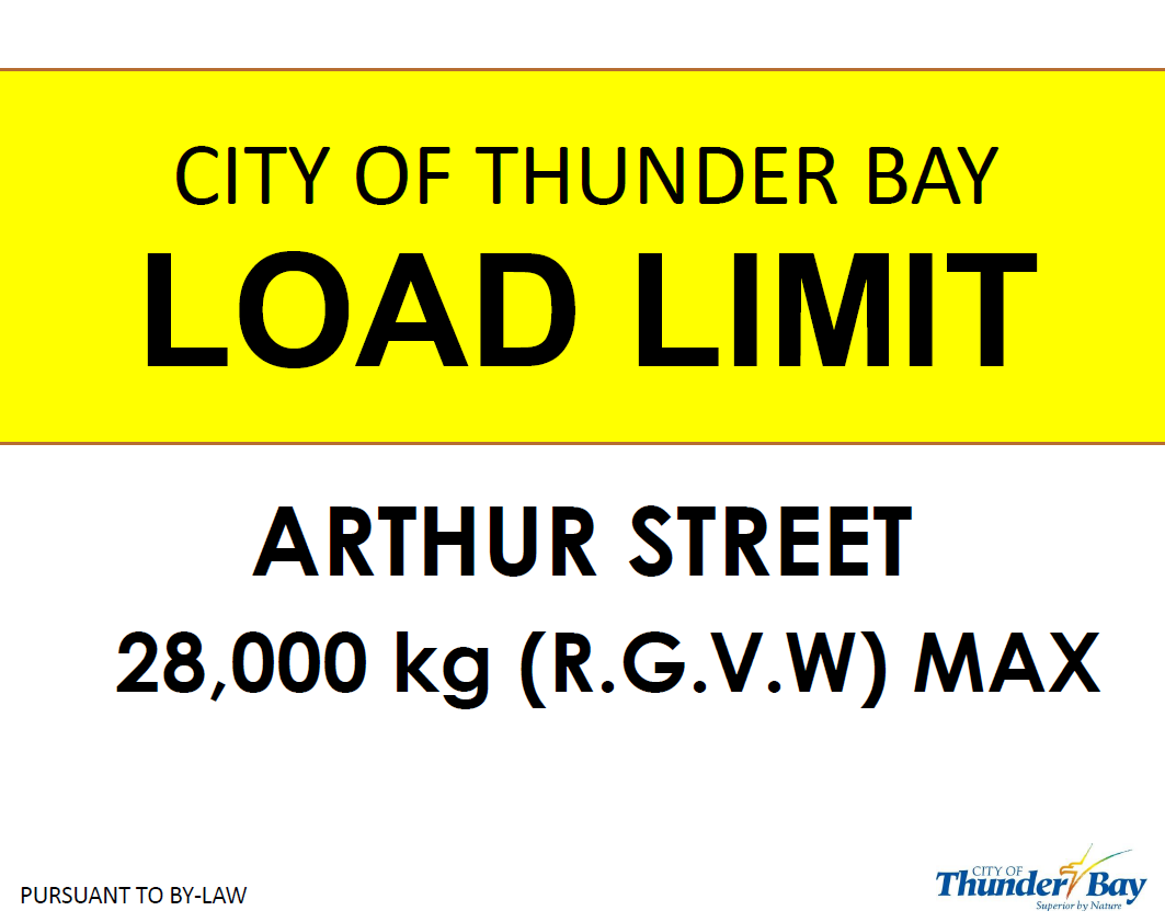 Graphic of MTO signage found on Designated Truck Route
