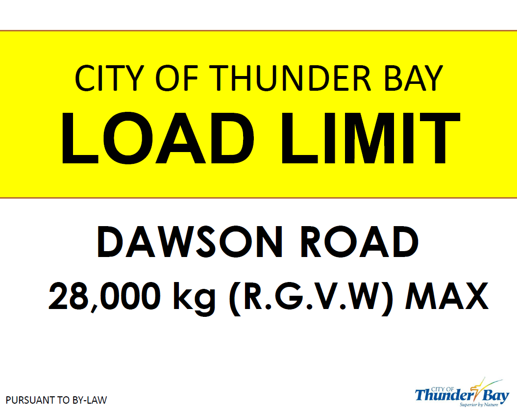 Graphic of MTO signage found on Designated Truck Route