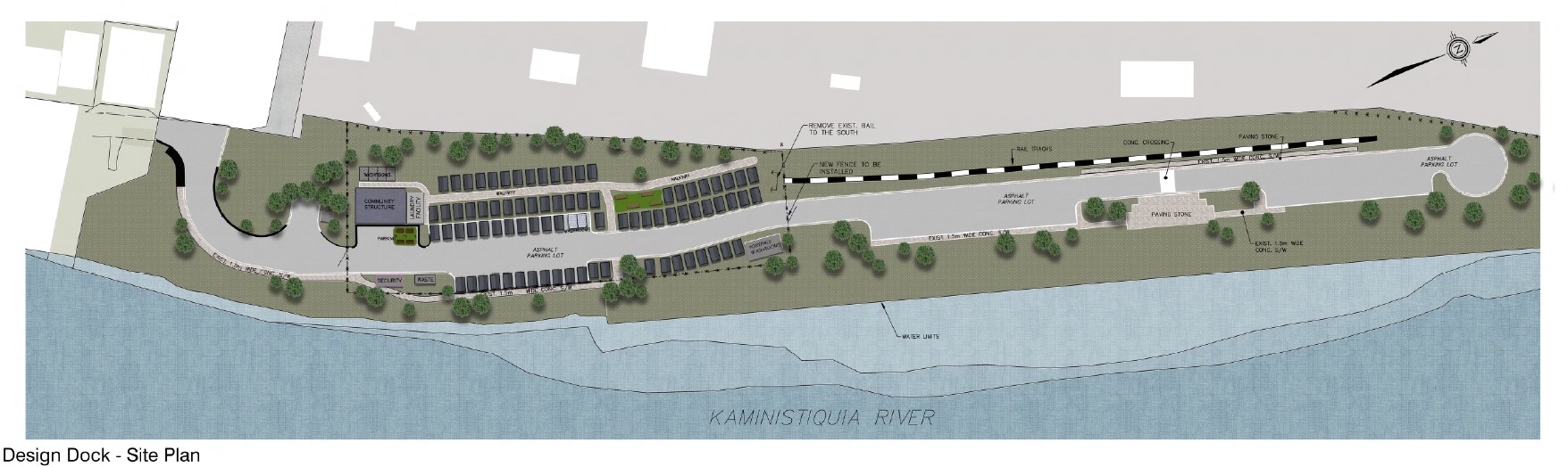Artist rendering of Temporary Village Kam River Heritage Park