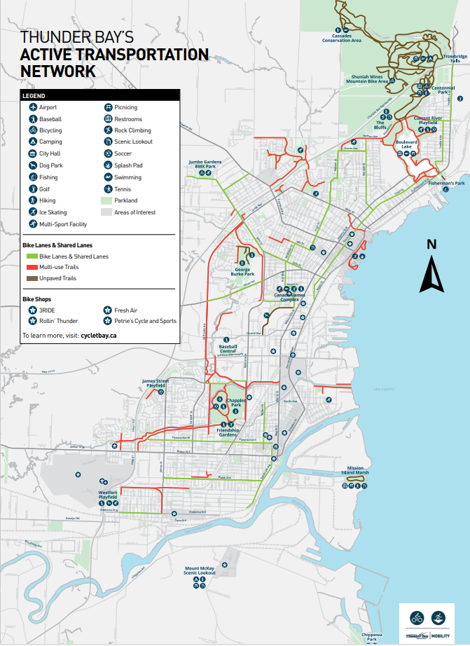 Graphic image of Active Transportation Network Map