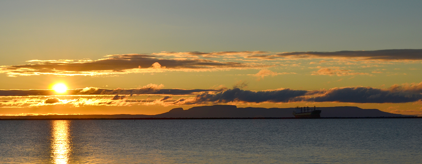 sunset over water