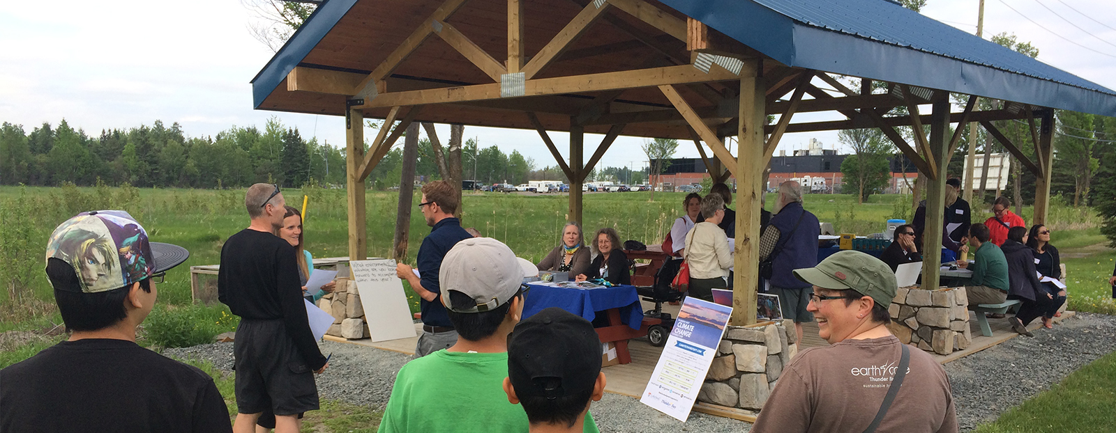 earthcare event under pavilion at park