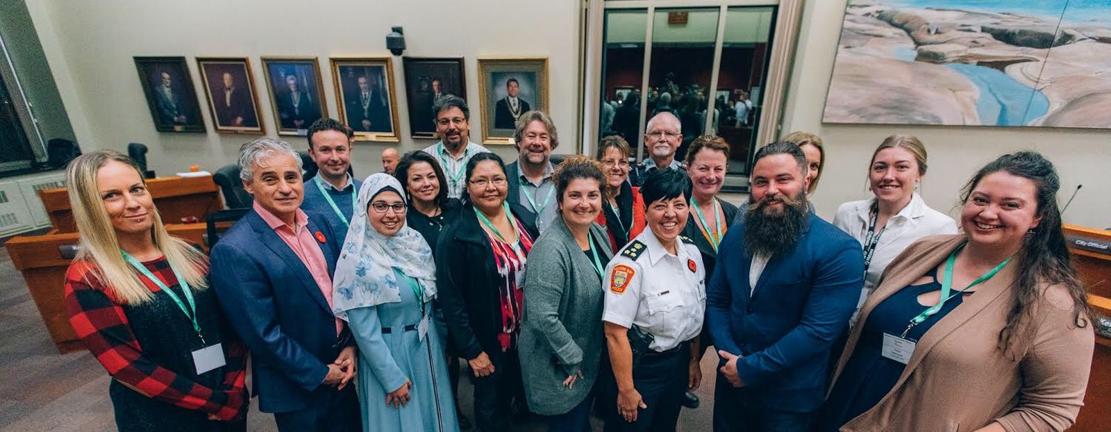 mayor with award recipients