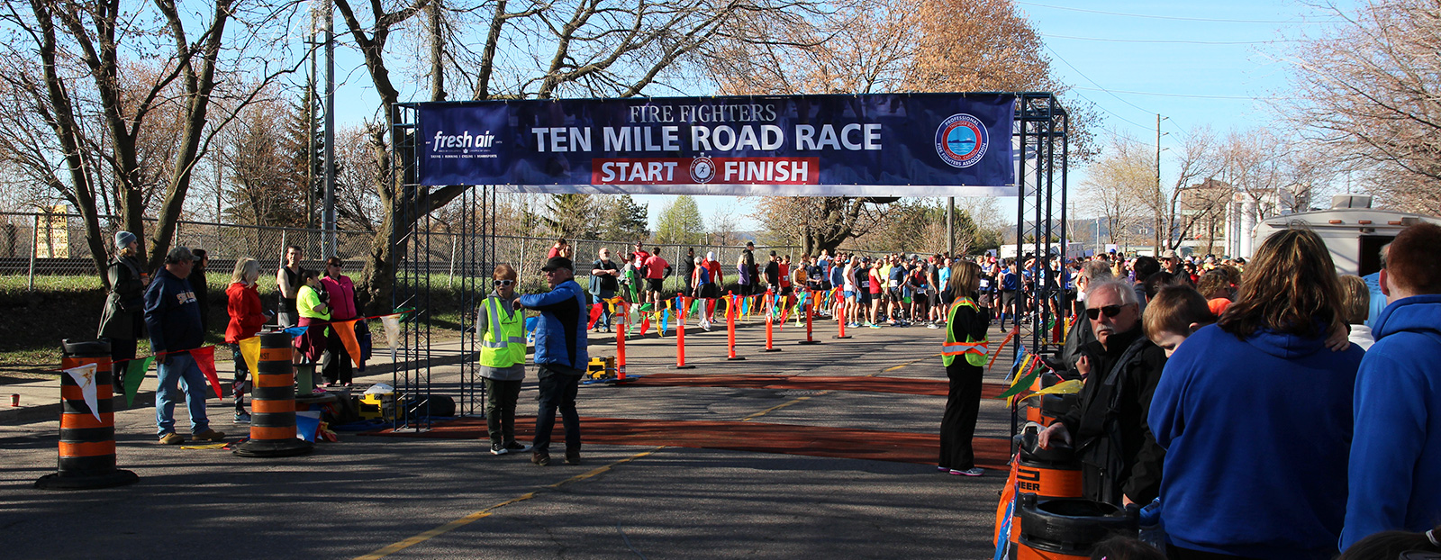 Ten Mile Road Race start/finish line