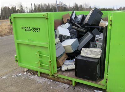e-waste bin at Thunder Bay Solid Waste & Recycling Facility