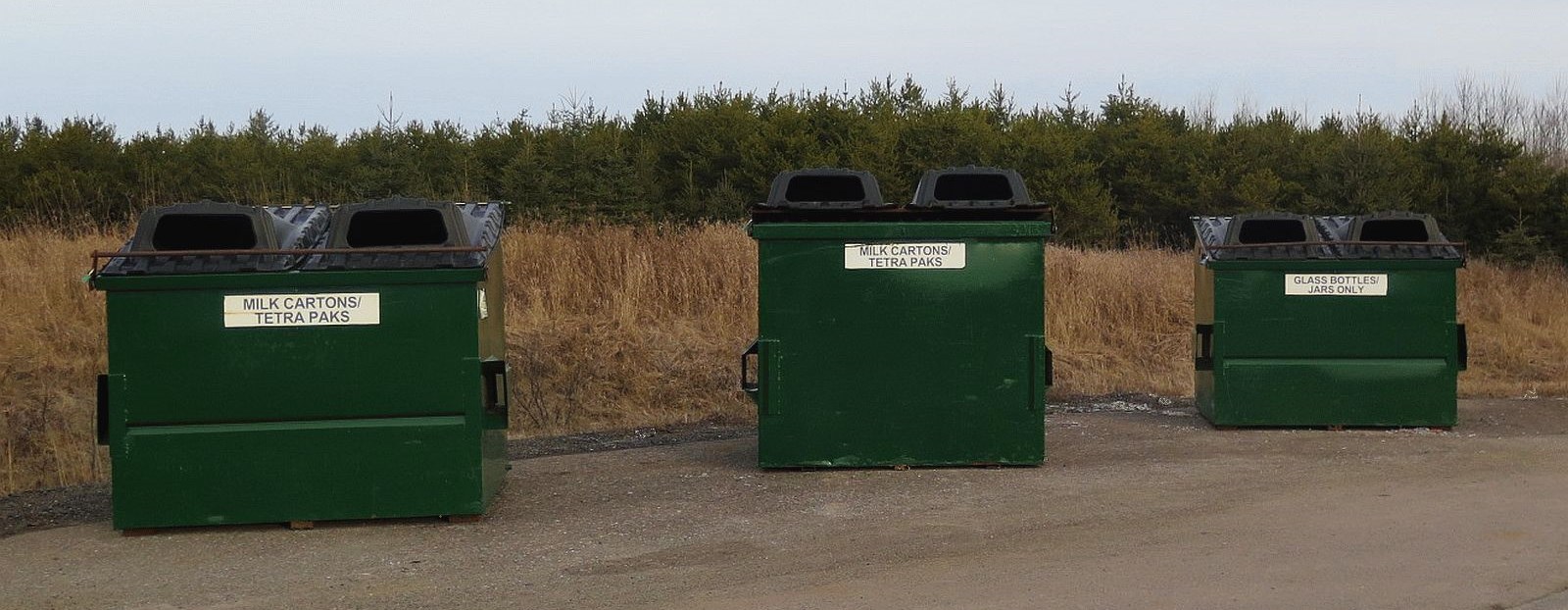 Recycling bins at Thunder Bay landfill