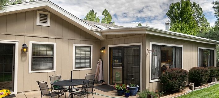A home and patio.