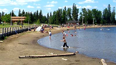 People playing at Chippewa Beach