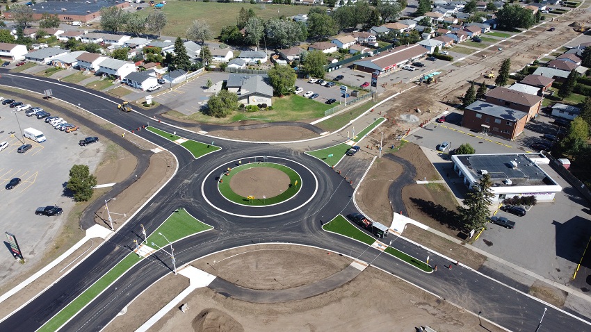 overhead Roundabout construction view - August 26