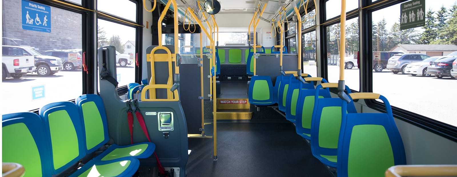 inside of thunder bay city bus