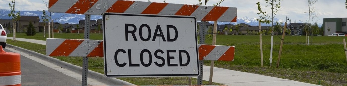 road closed sign