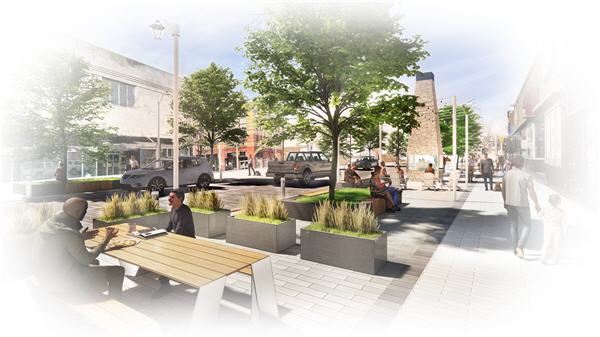 Artistic rendering of the area after construction
