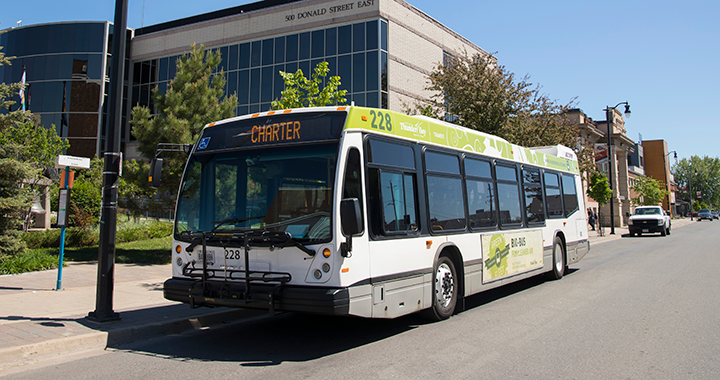 Thunder Bay Transit bus at Water Street terminal