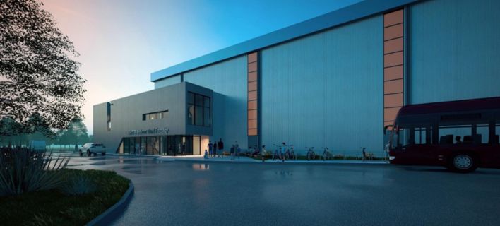 Indoor Turf Facility architectural rendering of exterior