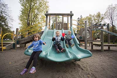 Kids playing at Vickers Park