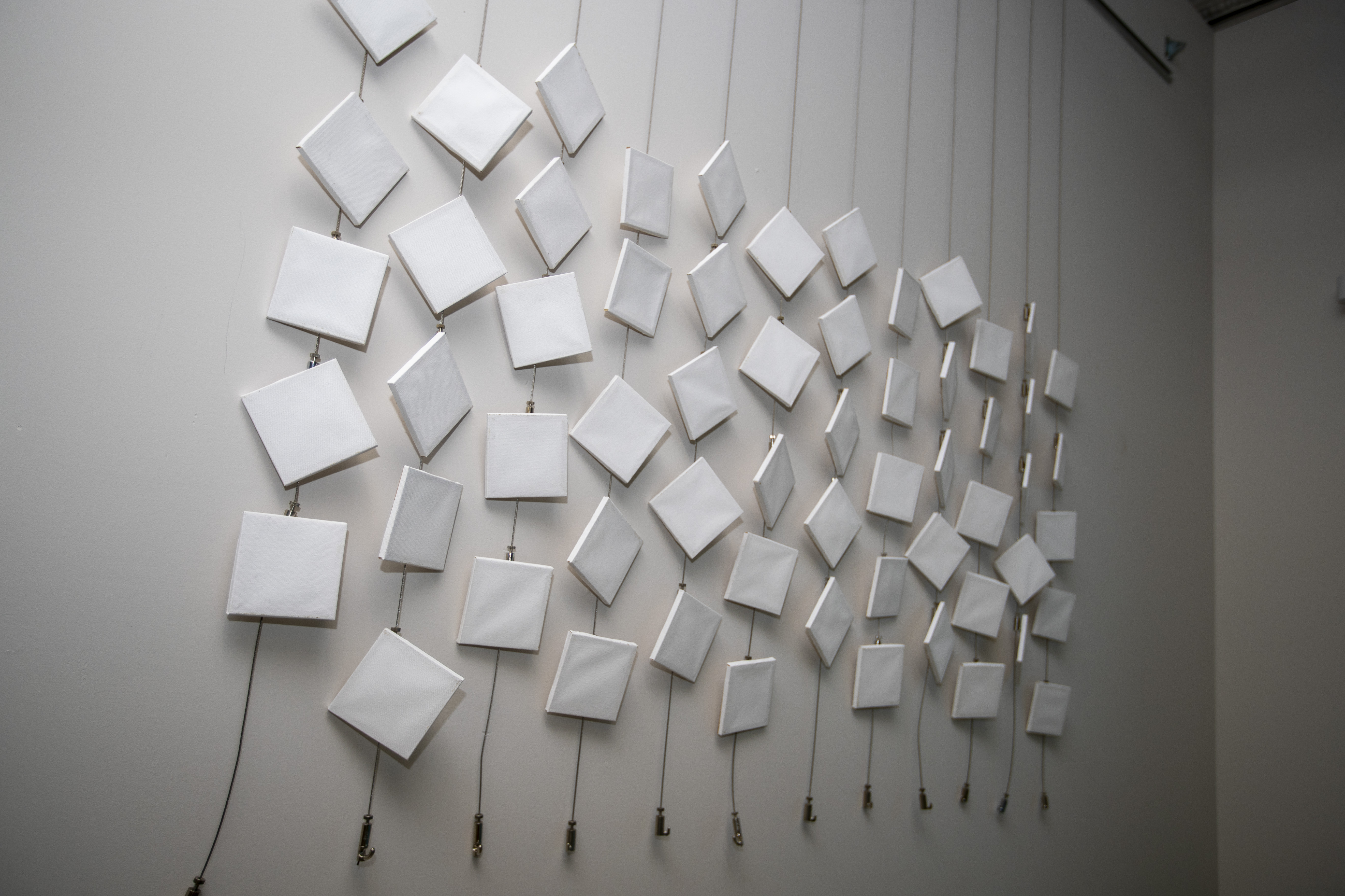 A photo of blank canvases 