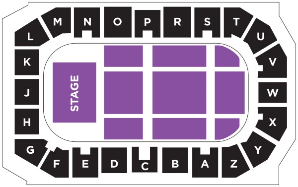 Concert seating layout map 4600 seats