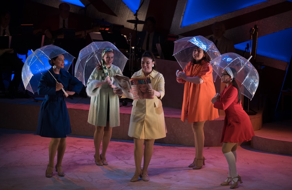 people on stage performing Shout! the mod musical