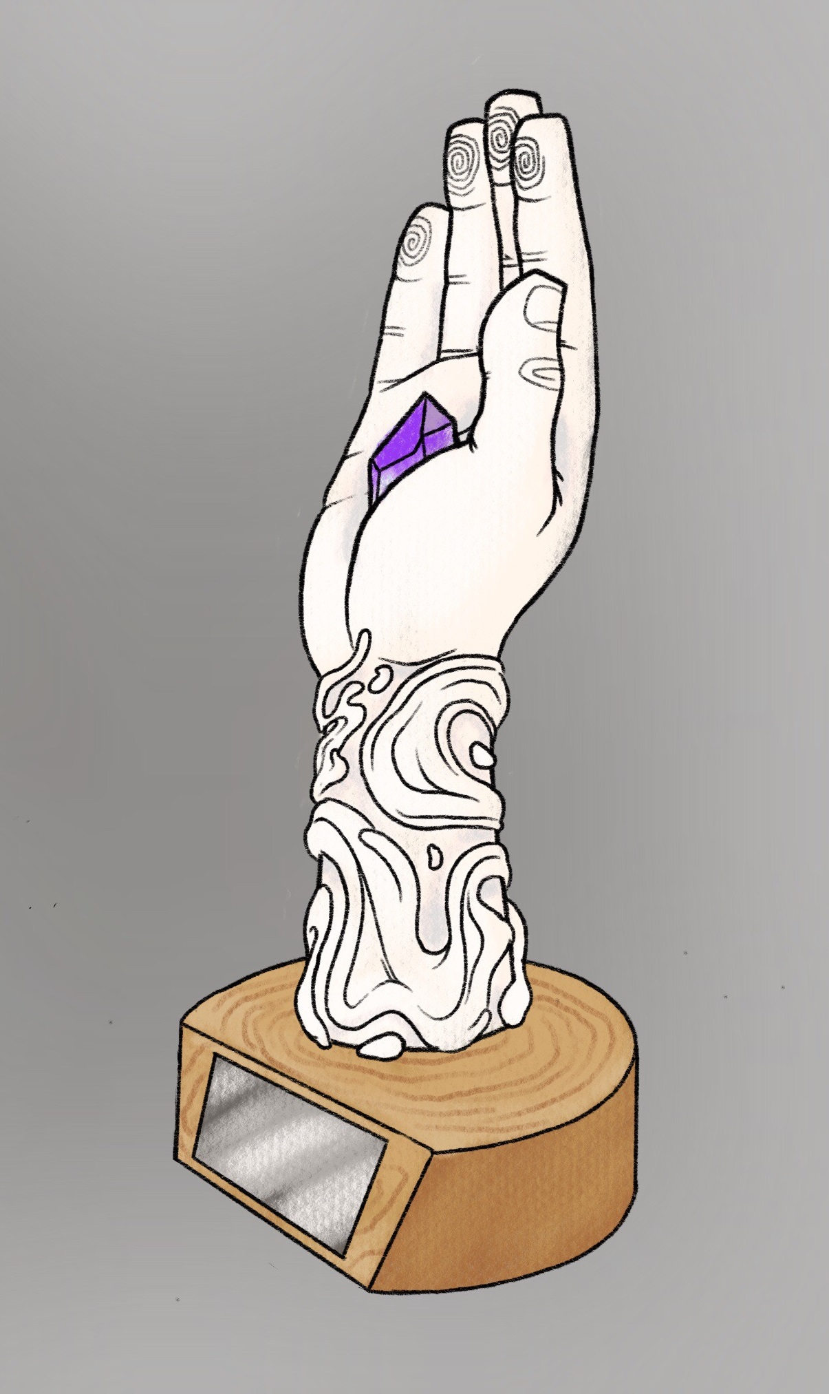 Ceramic hand designed by boy Roland