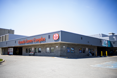 Image of a brick aquatics facility