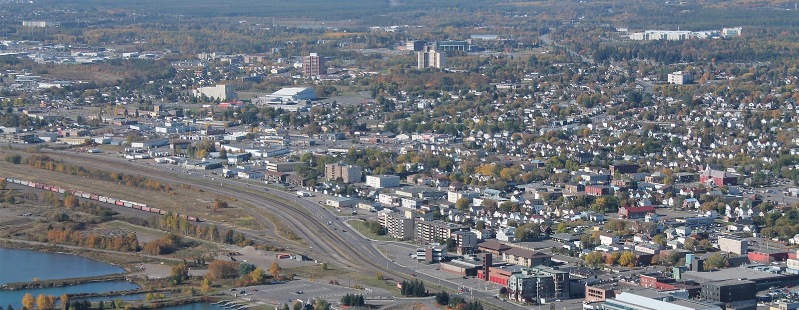 aerial view of city