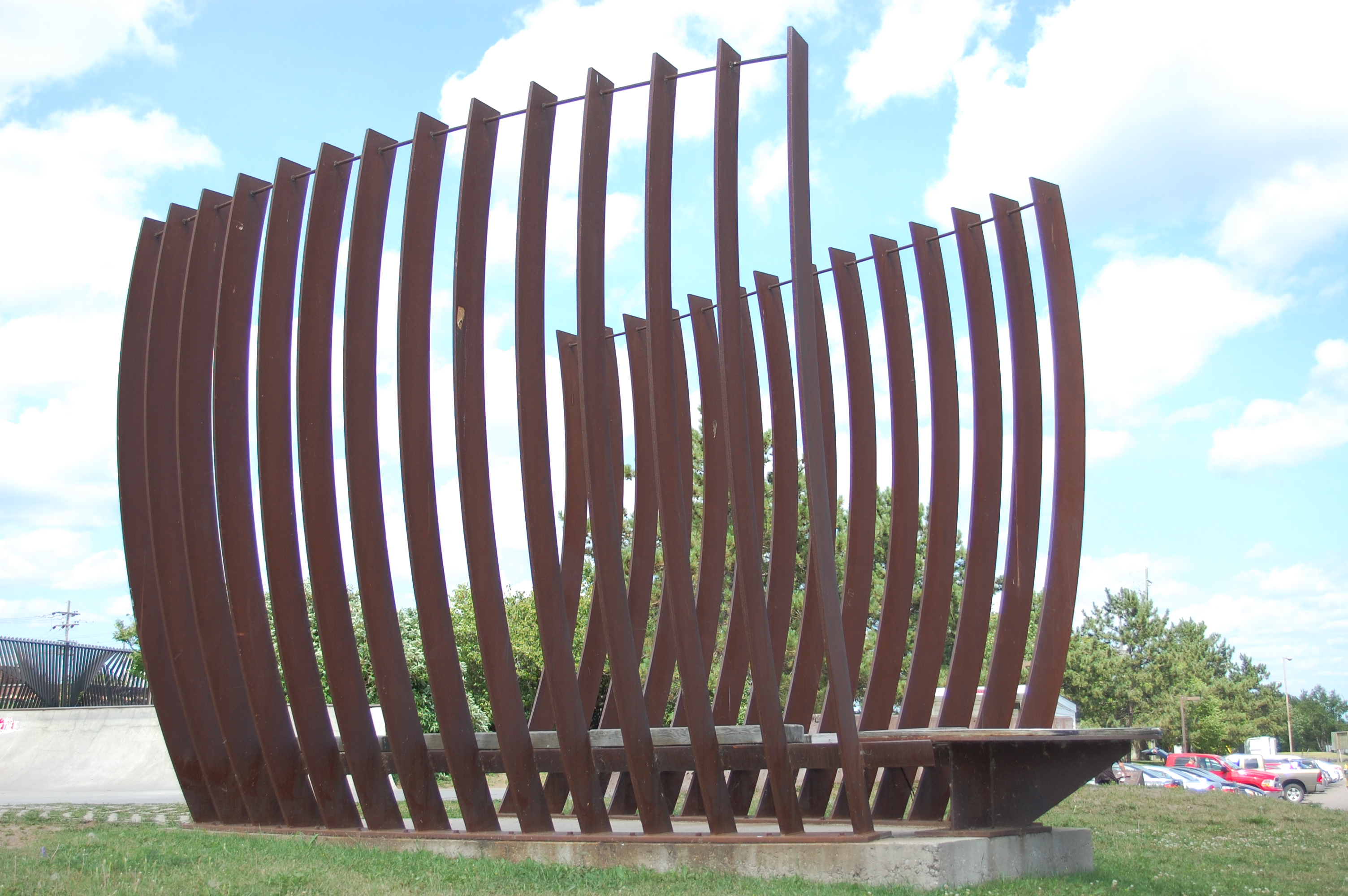 A photo of the vessel sculpture