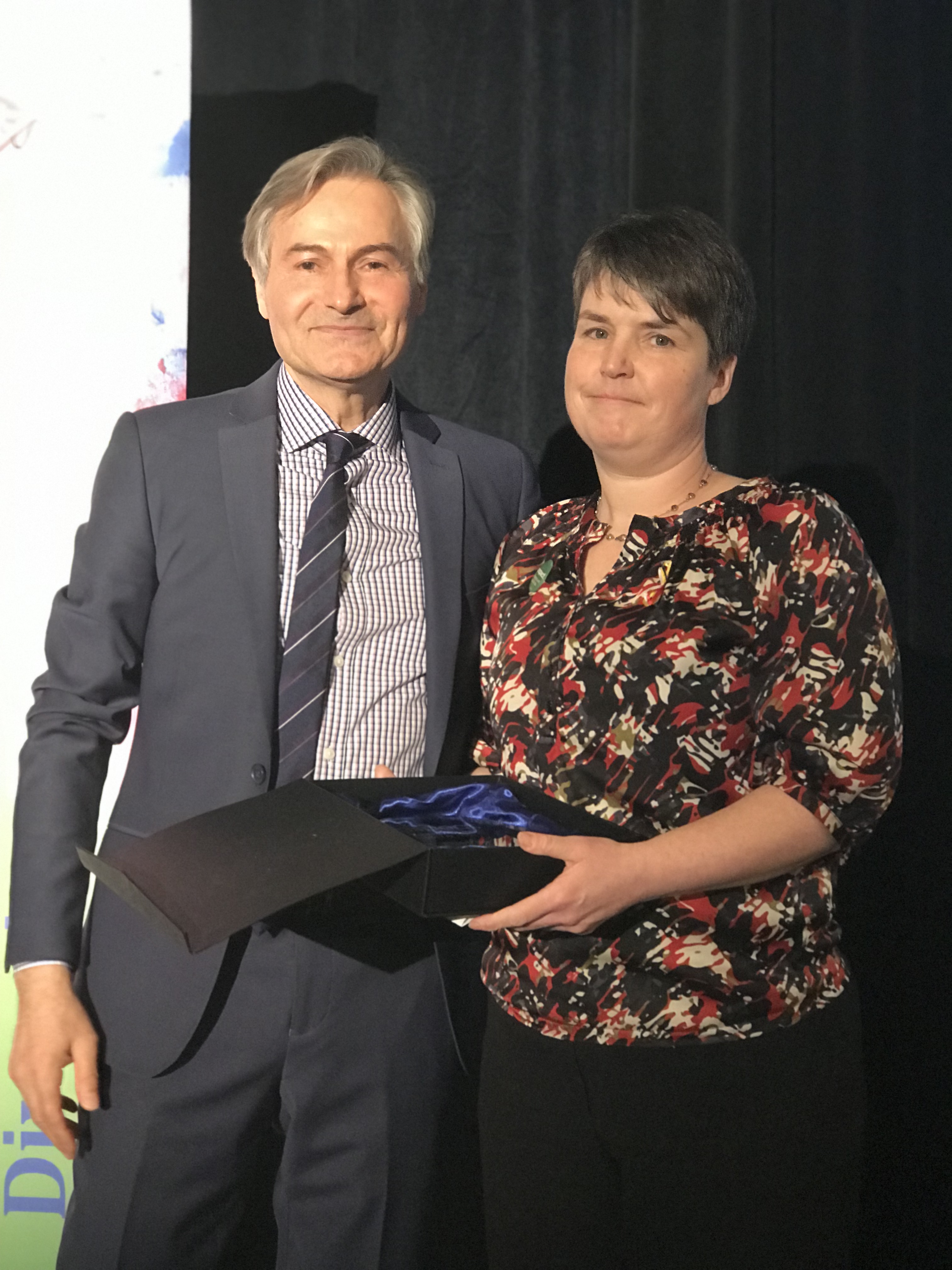 Walid Chahal presents Robin Cooper with the 2019 respect